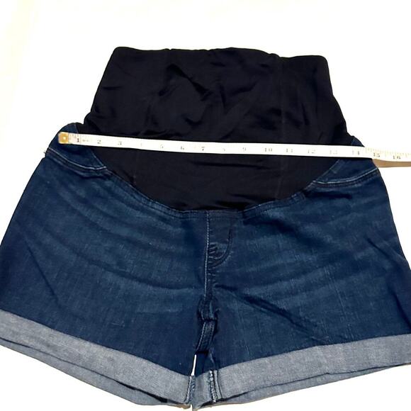 Isabel Maternity Roll Cuff Denim Shorts Women's Maternity Size 4 - Picture 4 of 7